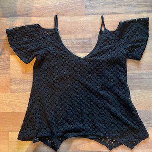 DESIGN LAB Lord and Taylor Sexy Crochet Top